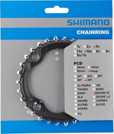 Shimano Kettenblätter Deore XT FC-M782 Schwarz | 30 Zähne