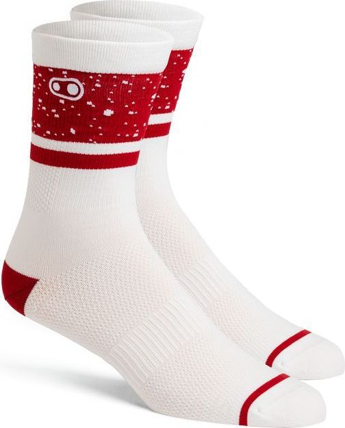 Icon MTB Socken, Splatter Limited Edition white/red | 37-42