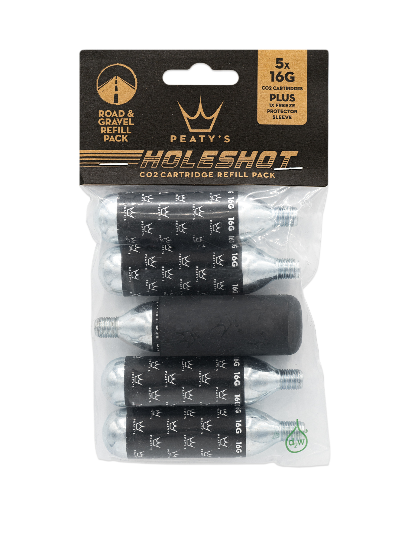 Holeshot CO2 Cartridge Refill Pack - Road & Gravel (16g) 